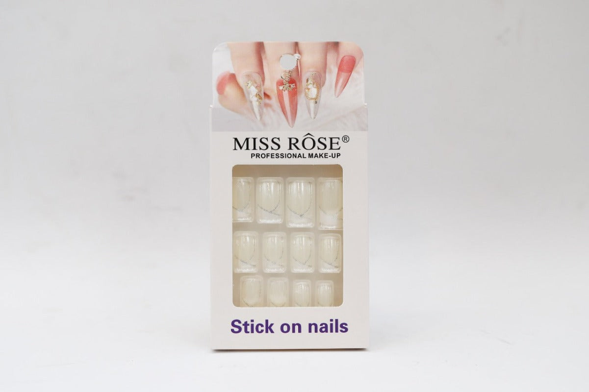 Missrose Stick on French Nails Pack  (NEW)