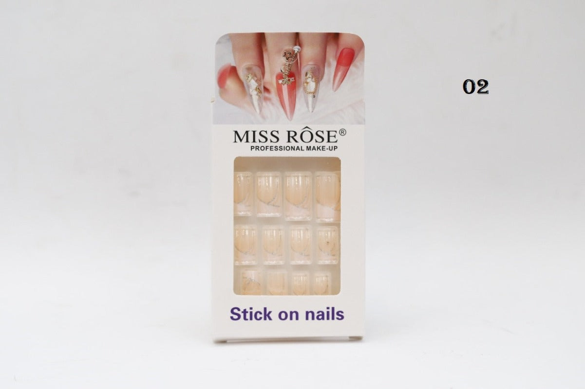 Missrose Stick on French Nails Pack  (NEW)
