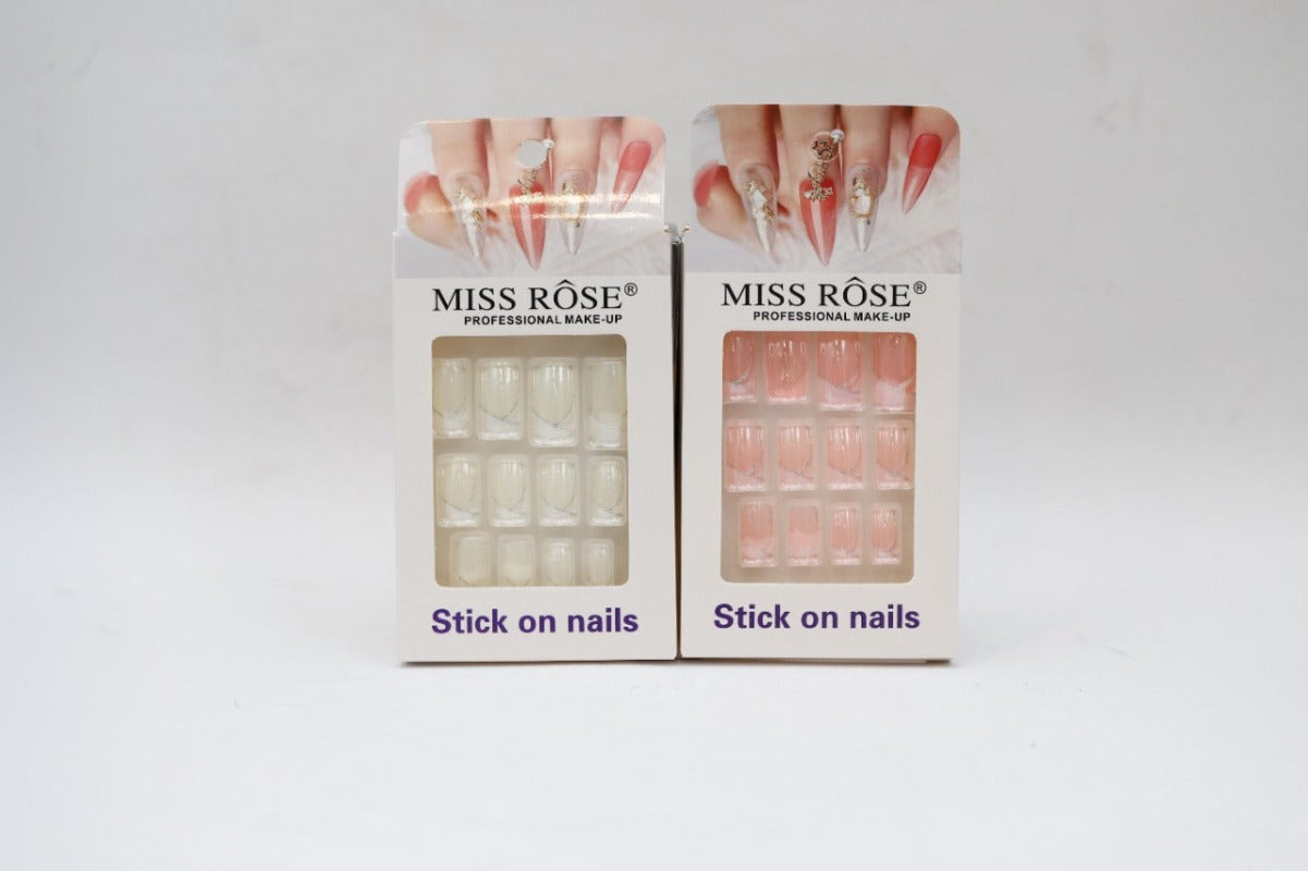 Missrose Stick on French Nails Pack  (NEW)