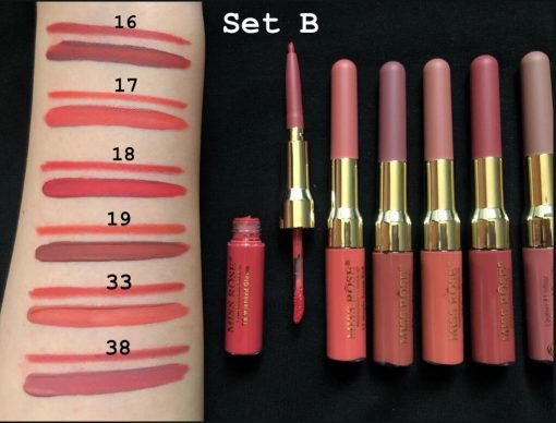 Miss Rose Matte lip Gloss + Liner 2 in 1