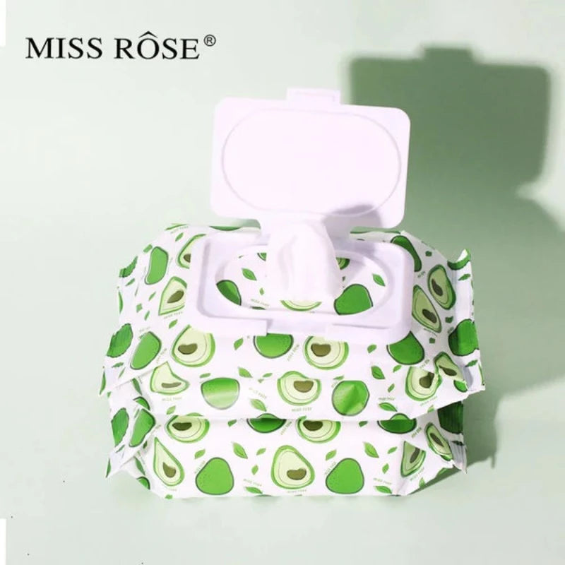 Miss Rose Avocado beauty concept facial cleaning  wipes.