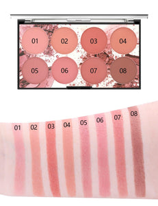 8 Colors MISS ROSE Blush Palette
