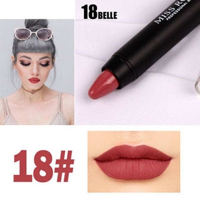 MISS ROSE Matte Lip Batom Crayon - Set of 8