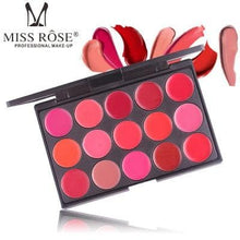 Load image into Gallery viewer, Miss Rose 15 Color Lipstick Matte Lip Cream Palette