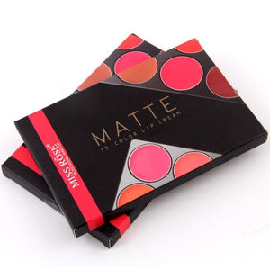 Miss Rose 15 Color Lipstick Matte Lip Cream Palette