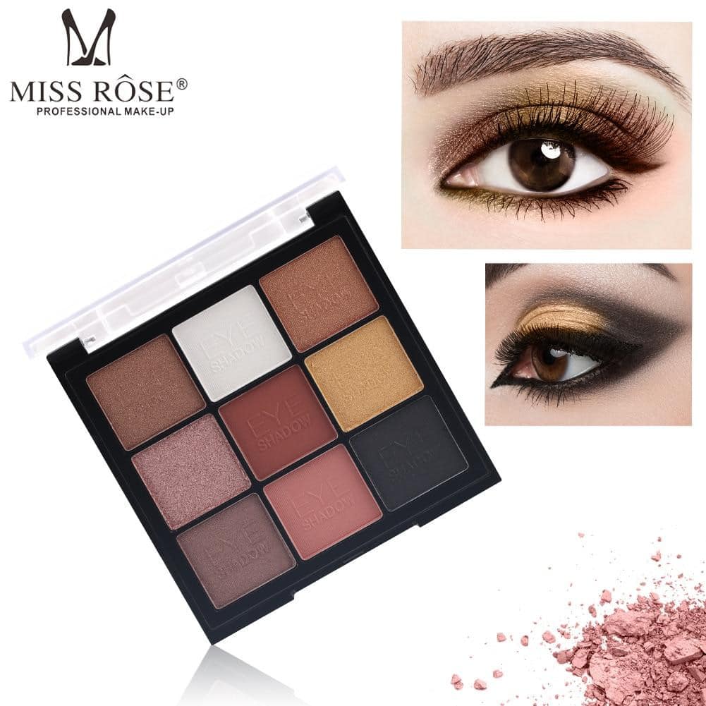 MISS ROSE 9 Color Shimmer Matte Eyeshadow Palette