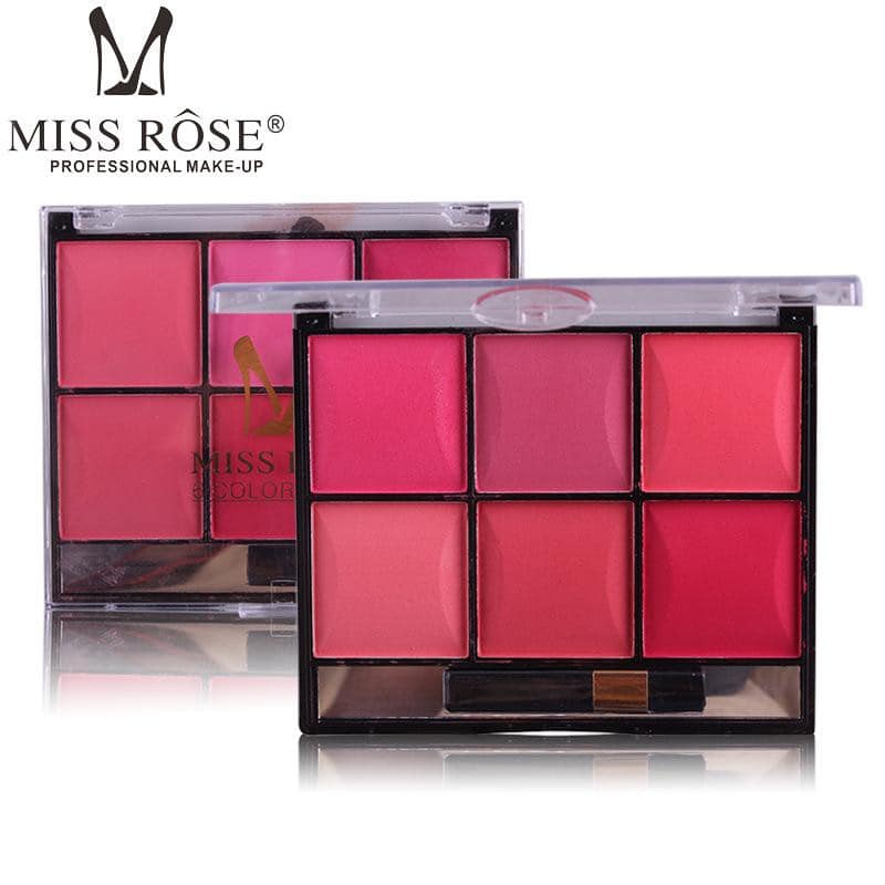 Miss Rose Makeup Blush Powder 6 Color Palette