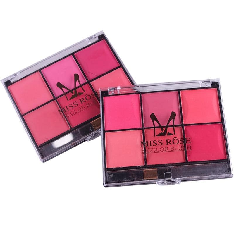 Miss Rose Makeup Blush Powder 6 Color Palette