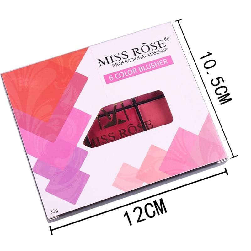 Miss Rose Makeup Blush Powder 6 Color Palette